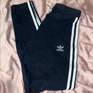 Cotton adidas striped leggings